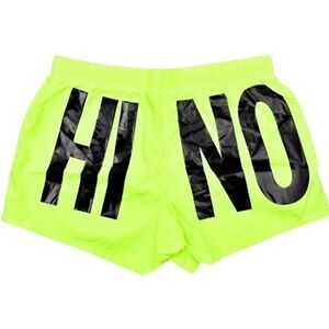 Moschino Mens Logo Polyester Swim Shorts / Yellow